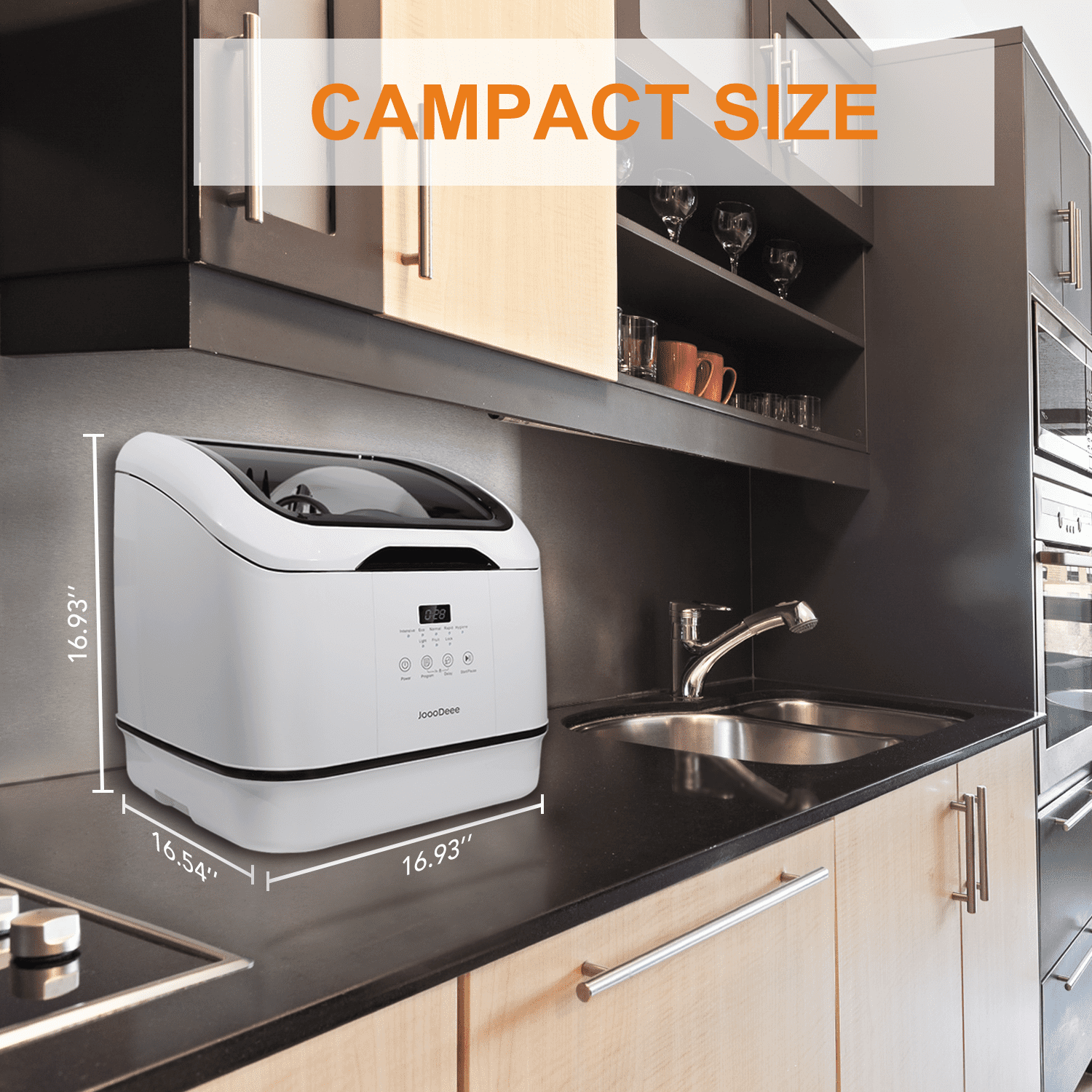 Countertop Dishwasher, Portable Dishwasher with 7L Built-in Water